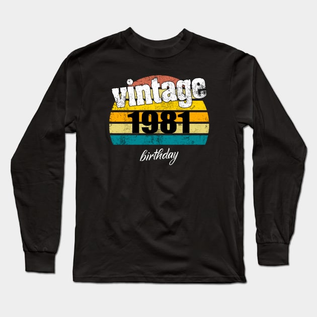 vintage 1981 Long Sleeve T-Shirt by Yous Sef